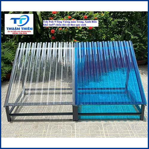 Tấm tole poly 9 sóng vuông